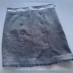 Karl Lagerfeld Women's Skirt Front Button Lined Black Size M